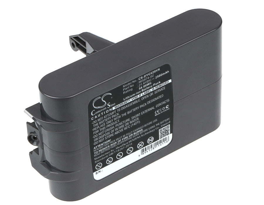 Dyson V6 replacement battery 21.6V 2500mAh Li-ion